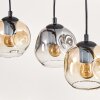 Ripoll Suspension, Boule lumineuse, Suspension Écru, Noir, 4 lumières