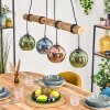 Koyoto Suspension, Boule lumineuse, Suspension Écru, Noir, 4 lumières