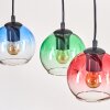 Koyoto Suspension, Boule lumineuse, Suspension Écru, Noir, 5 lumières