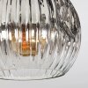 Ripoll Plafonnier, Boule lumineuse Chrome, Clair, Fumé, 5 lumières