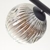 Ripoll Plafonnier, Boule lumineuse Chrome, Clair, Fumé, 5 lumières