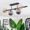 Chehalis Plafonnier, Boule lumineuse Noir, 5 lumières