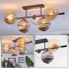 Chehalis Plafonnier, Boule lumineuse Noir, 5 lumières