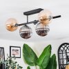 Chehalis Plafonnier, Boule lumineuse Noir, 5 lumières