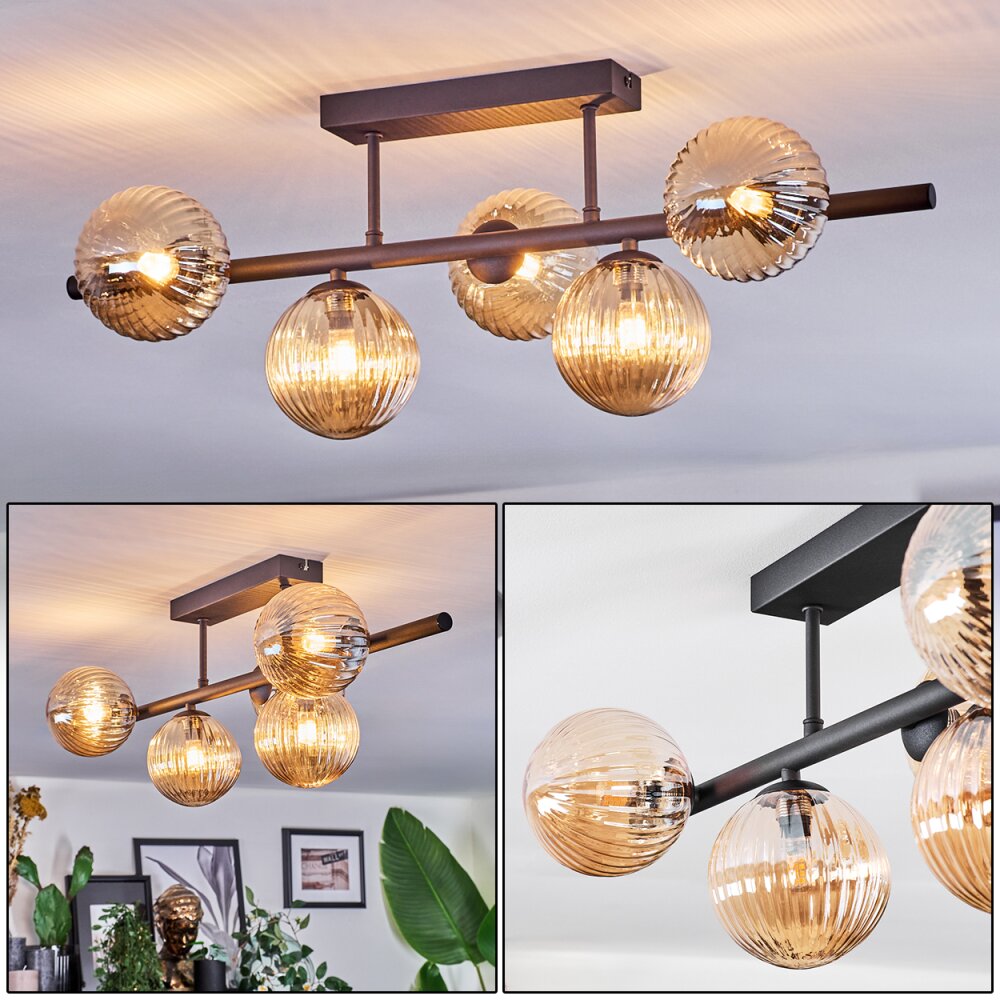 Chehalis Plafonnier, Boule lumineuse Noir, 5 lumières main product photo