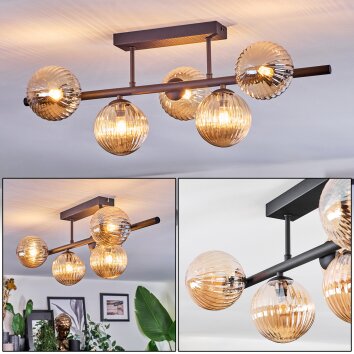 Chehalis Plafonnier, Boule lumineuse Noir, 5 lumières Chehalis Plafonnier, Boule lumineuse Noir, 5 lumières
