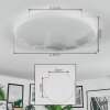 Peran Plafonnier LED Blanc, 1 lumière, Changeur de couleurs