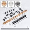 Ripoll Suspension, Boule lumineuse, Suspension Écru, Noir, 5 lumières