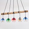 Koyoto Suspension, Boule lumineuse, Suspension Écru, Noir, 5 lumières