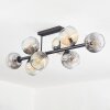 Koyoto Plafonnier, Boule lumineuse Ambre, Clair, Fumé, 8 lumières
