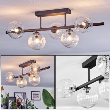 Chehalis Plafonnier, Boule lumineuse Clair, 5 lumières