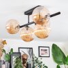 Chehalis Plafonnier, Boule lumineuse Ambre, 5 lumières