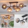 Koyoto Plafonnier, Boule lumineuse Clair, Fumé, 5 lumières