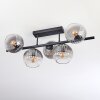 Koyoto Plafonnier, Boule lumineuse Clair, Fumé, 5 lumières