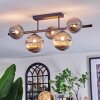 Chehalis Plafonnier, Boule lumineuse Fumé, 5 lumières
