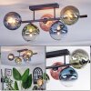 Chehalis Plafonnier, Boule lumineuse Bleu, Vert, Clair, Cuivré, 5 lumières