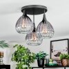Rafel Plafonnier Noir, 3 lumières