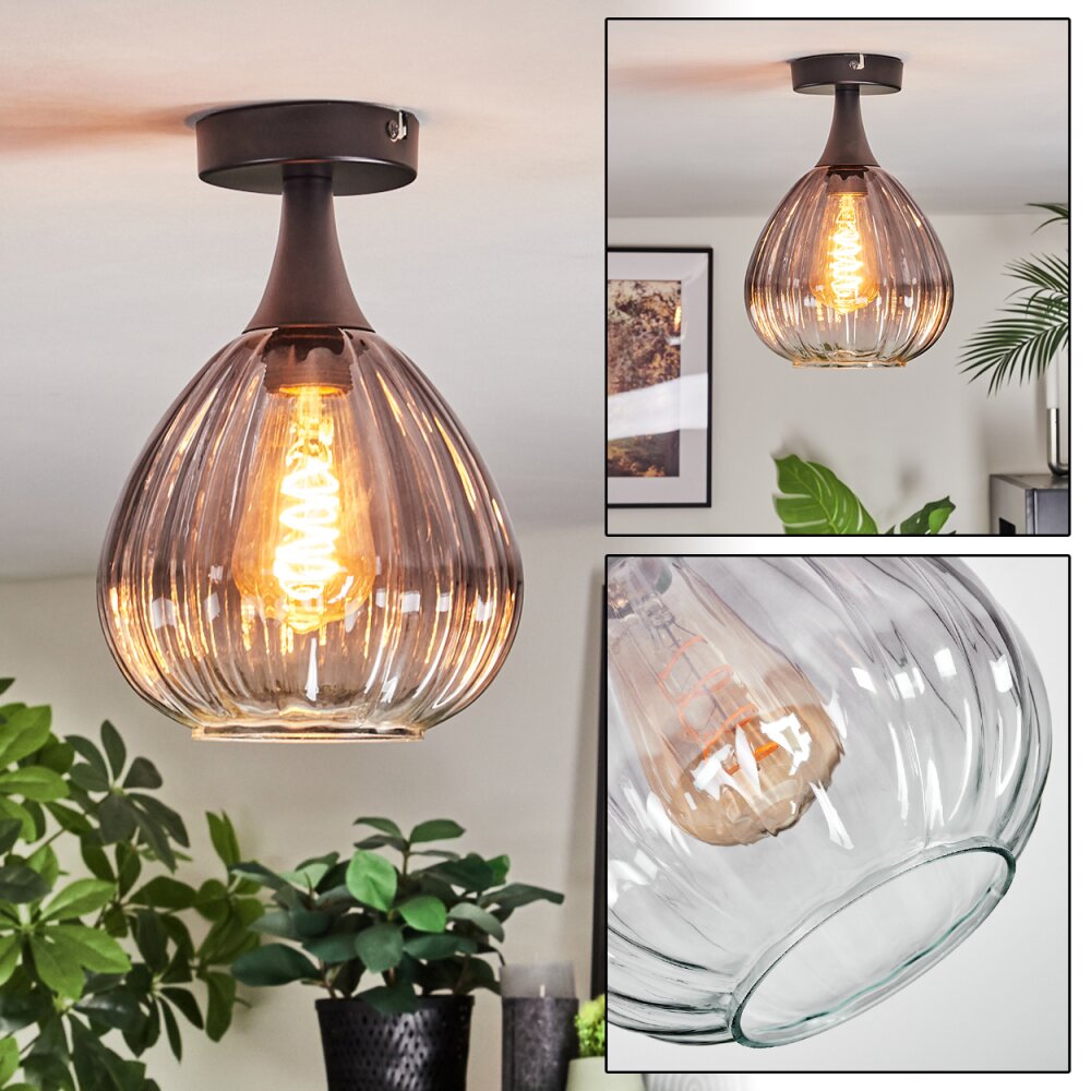 Rafel Plafonnier Noir, 1 lumière main product photo