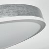 Salmi Plafonnier, Panel LED Gris, Argenté, 1 lumière