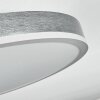 Salmi Plafonnier, Panel LED Gris, Argenté, 1 lumière