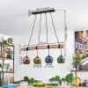 Ripoll Suspension, Boule lumineuse, Suspension Écru, Noir, 4 lumières