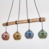 Ripoll Suspension, Boule lumineuse, Suspension Écru, Noir, 4 lumières
