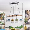 Koyoto Suspension, Boule lumineuse, Suspension Écru, Noir, 4 lumières