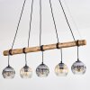 Ripoll Suspension, Boule lumineuse, Suspension Écru, Noir, 5 lumières