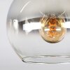 Koyoto Plafonnier, Boule lumineuse Chrome, Clair, Fumé, 2 lumières