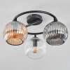 Ripoll Plafonnier, Boule lumineuse Ambre, Clair, Fumé, 3 lumières