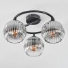 Ripoll Plafonnier, Boule lumineuse Chrome, Clair, Fumé, 3 lumières