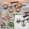 Gastor Plafonnier, Boule lumineuse Fumé, 5 lumières