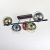 Koyoto Plafonnier, Boule lumineuse Bleu, Vert, Clair, Cuivré, 5 lumières