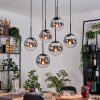 Gastor Suspension, Boule lumineuse, Suspension Noir, 6 lumières