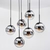 Gastor Suspension, Boule lumineuse, Suspension Noir, 6 lumières