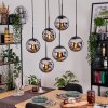 Gastor Suspension, Boule lumineuse, Suspension Noir, 6 lumières