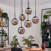 Gastor Suspension, Boule lumineuse, Suspension Noir, 6 lumières