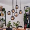 Gastor Suspension, Boule lumineuse, Suspension Noir, 6 lumières