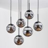 Gastor Suspension, Boule lumineuse, Suspension Noir, 6 lumières