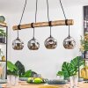 Ripoll Suspension, Boule lumineuse, Suspension Écru, Noir, 4 lumières