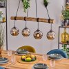 Ripoll Suspension, Boule lumineuse, Suspension Écru, Noir, 4 lumières