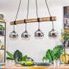 Ripoll Suspension, Boule lumineuse, Suspension Écru, Noir, 4 lumières