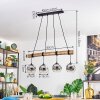 Ripoll Suspension, Boule lumineuse, Suspension Écru, Noir, 4 lumières