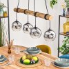 Ripoll Suspension, Boule lumineuse, Suspension Écru, Noir, 4 lumières