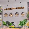 Ripoll Suspension, Boule lumineuse, Suspension Écru, Noir, 4 lumières
