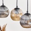 Ripoll Suspension, Boule lumineuse, Suspension Écru, Noir, 4 lumières