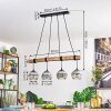 Ripoll Suspension, Boule lumineuse, Suspension Écru, Noir, 4 lumières