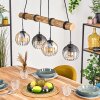 Koyoto Suspension, Boule lumineuse, Suspension Écru, Noir, 4 lumières