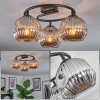 Ripoll Plafonnier, Boule lumineuse Chrome, Fumé, 3 lumières