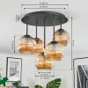 Ripoll Plafonnier, Boule lumineuse Ambre, 5 lumières